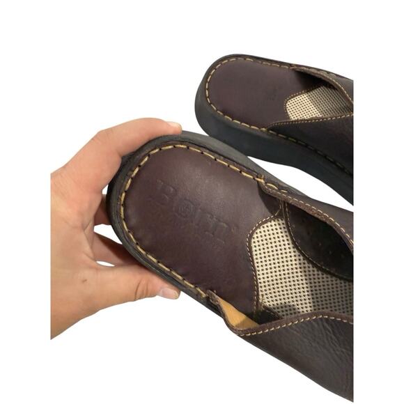 Born MARCO Dark Brown Criss Cross Sandal's Leather Men's Size 9 - Picture 3 of 7